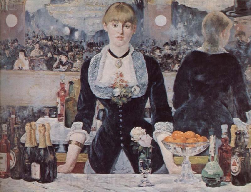 Edouard Manet A bar at the folies-bergere Norge oil painting art